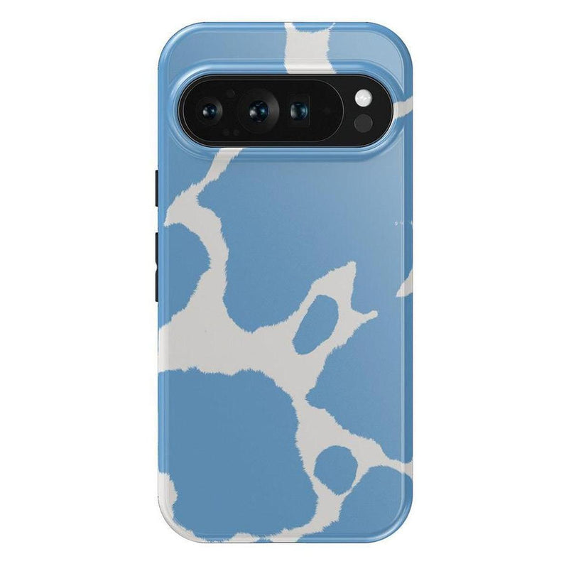 Current MOOd | Light Blue Cow Print Google Pixel Case Google Pixel Case Casetry Essential Google Pixel 9 Pro 