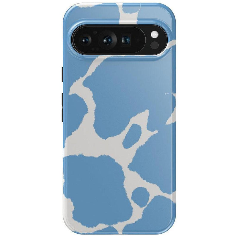 Current MOOd | Light Blue Cow Print Google Pixel Case Google Pixel Case Casetry Essential Google Pixel 9 Pro XL 