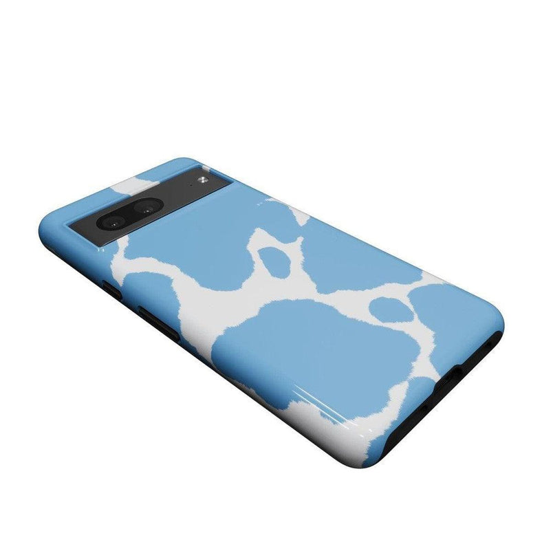 Current MOOd | Light Blue Cow Print Google Pixel Case Google Pixel Case Casetry 