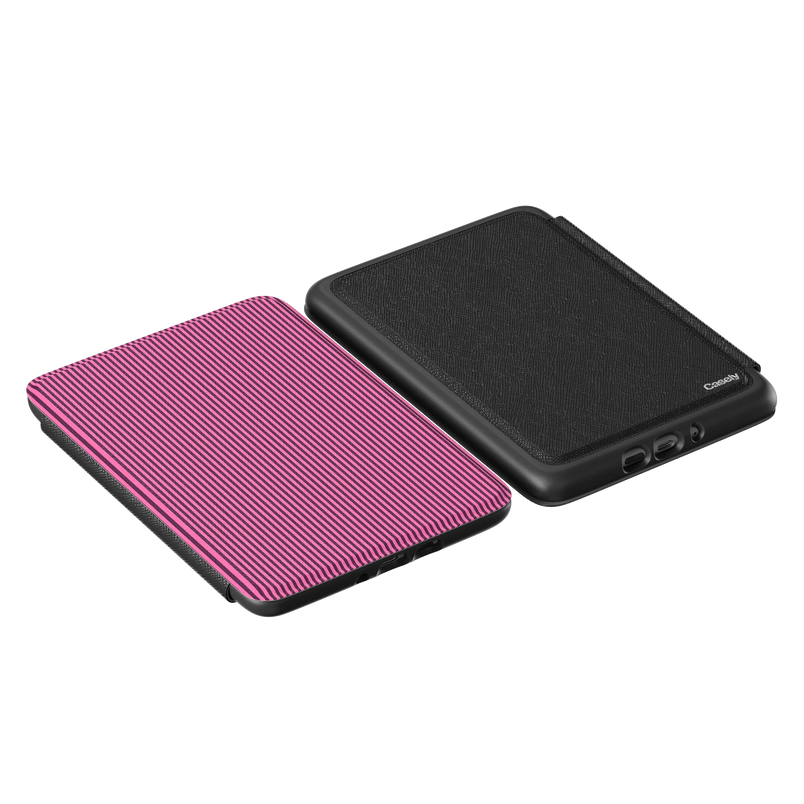 Stripes and the City | Pink & Purple Pinstripe Kindle Case