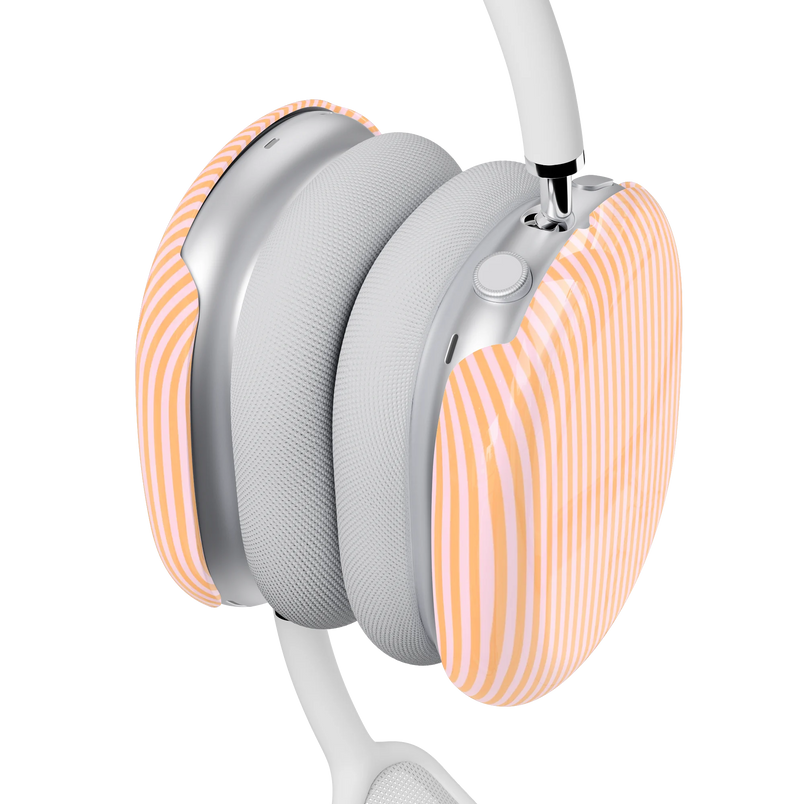 Stripes and the City | Orange & Pink Pinstripe AirPods Max Case
