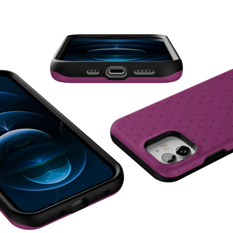 On the Dot | Plum Polka Dot Case