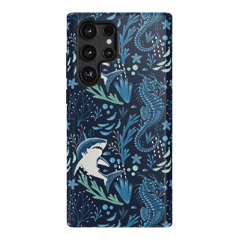 Midnight Reef | Shark Print Case - Galaxy S22 Ultra