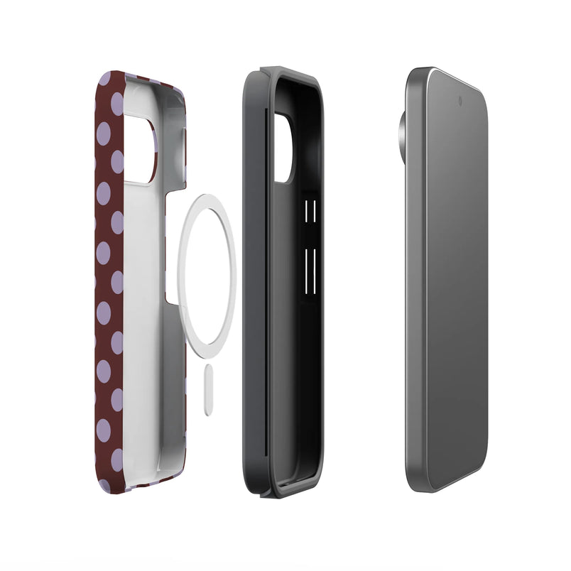Spotted in SoHo | Burgundy Polka Dot Case