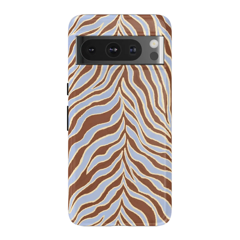 Untamed | Brown & Blue Zebra Case - Google Pixel 8 Pro