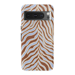 Untamed | Brown & Blue Zebra Case - Google Pixel 8 Pro