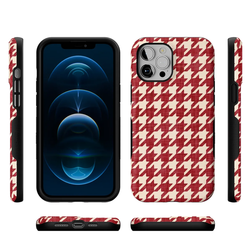 Scarlet Stitch | Red Houndstooth Case