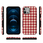 Scarlet Stitch | Red Houndstooth Case