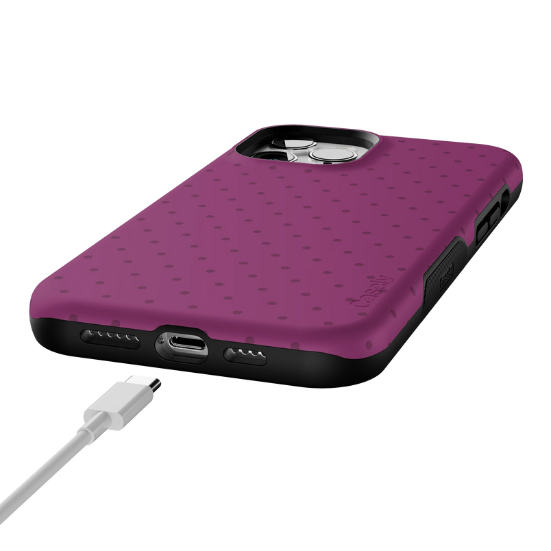 On the Dot | Plum Polka Dot Case