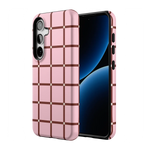 Uptown Gridlock | Pink Checkerboard Case