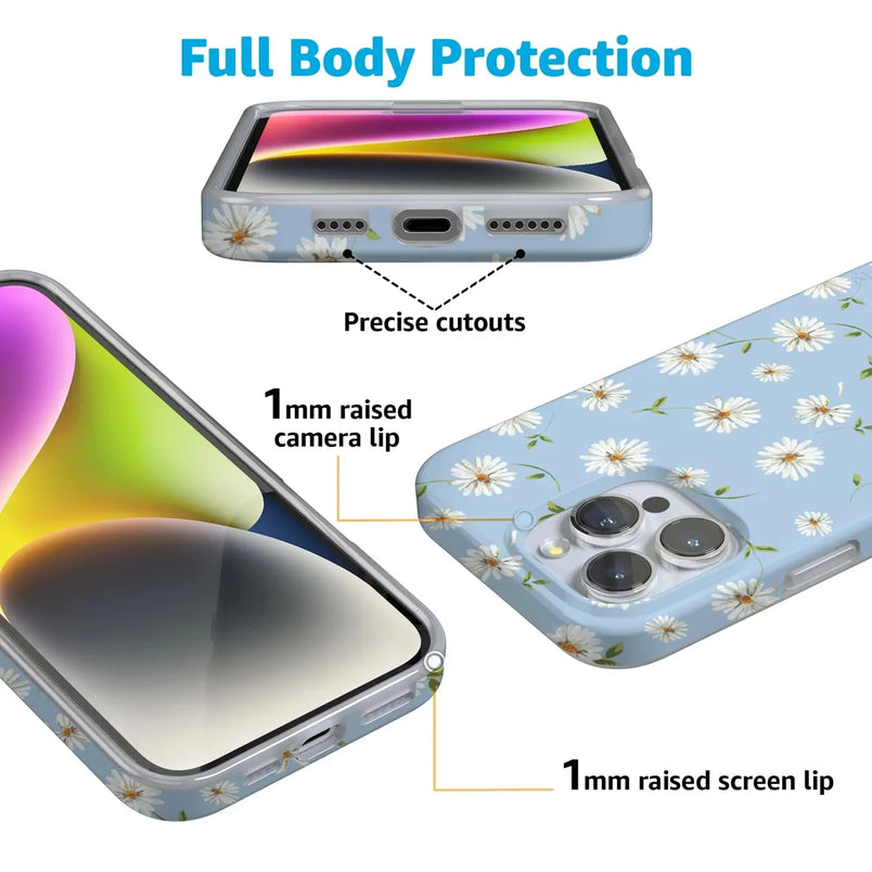 Daisy Daydream | Baby Blue Floral Case iPhone Case get.casely 