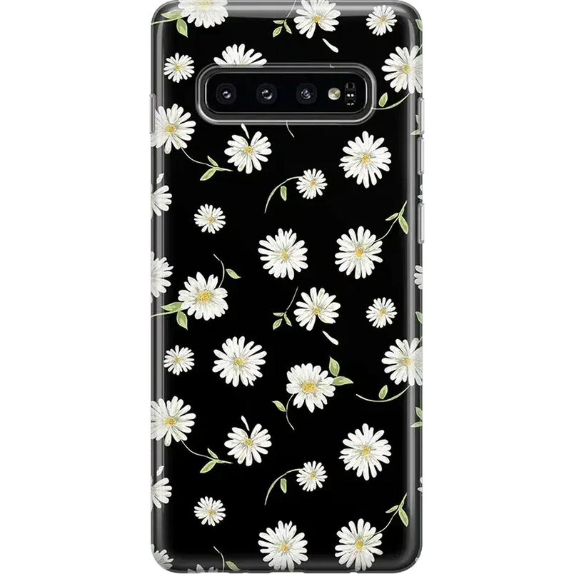 Daisy Daydream | Black Floral Samsung Case Samsung Case get.casely Classic Galaxy S10 Plus 