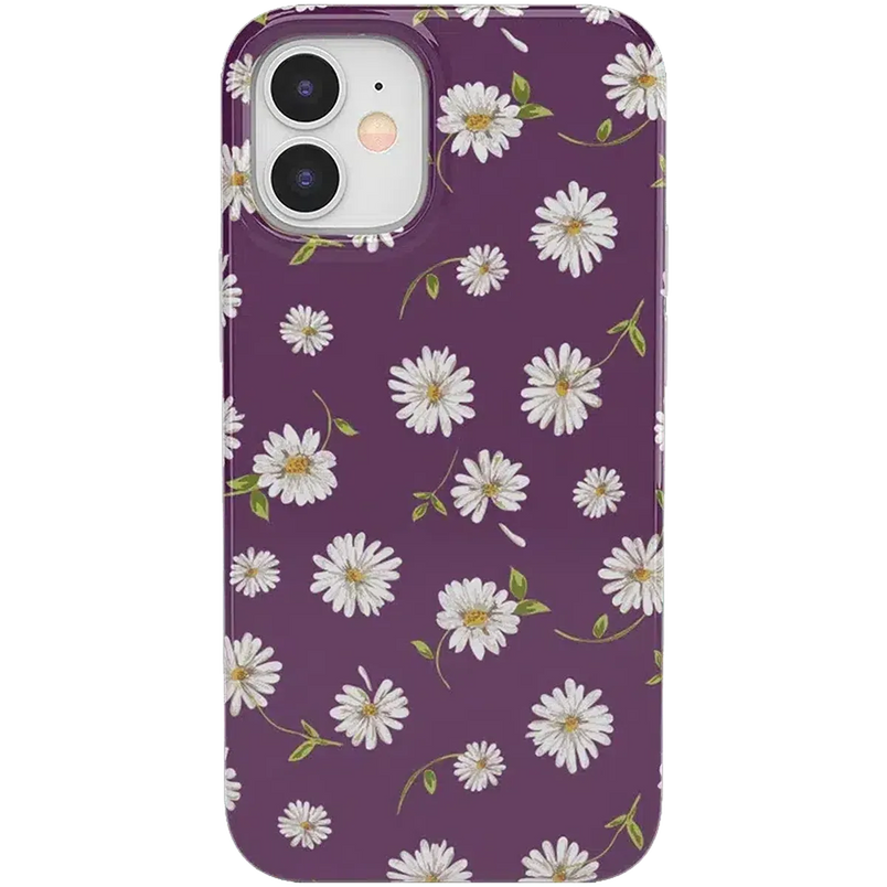Daisy Daydream | Plum Purple Floral Case iPhone Case get.casely Classic iPhone 12 