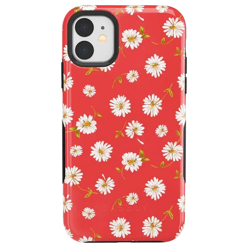 Daisy Daydream | Red Coral Floral Case iPhone Case get.casely Bold iPhone 11 