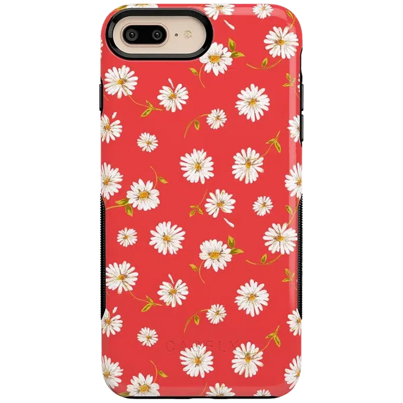 Daisy Daydream | Red Coral Floral Case iPhone Case get.casely Bold iPhone 6/7/8 Plus 
