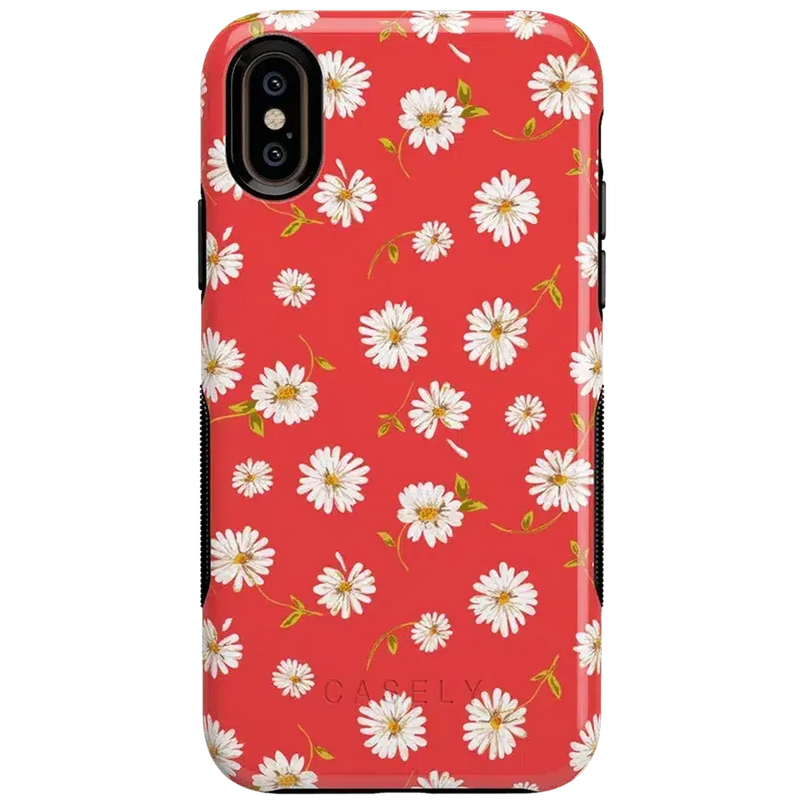 Daisy Daydream | Red Coral Floral Case iPhone Case get.casely Bold iPhone XS Max 