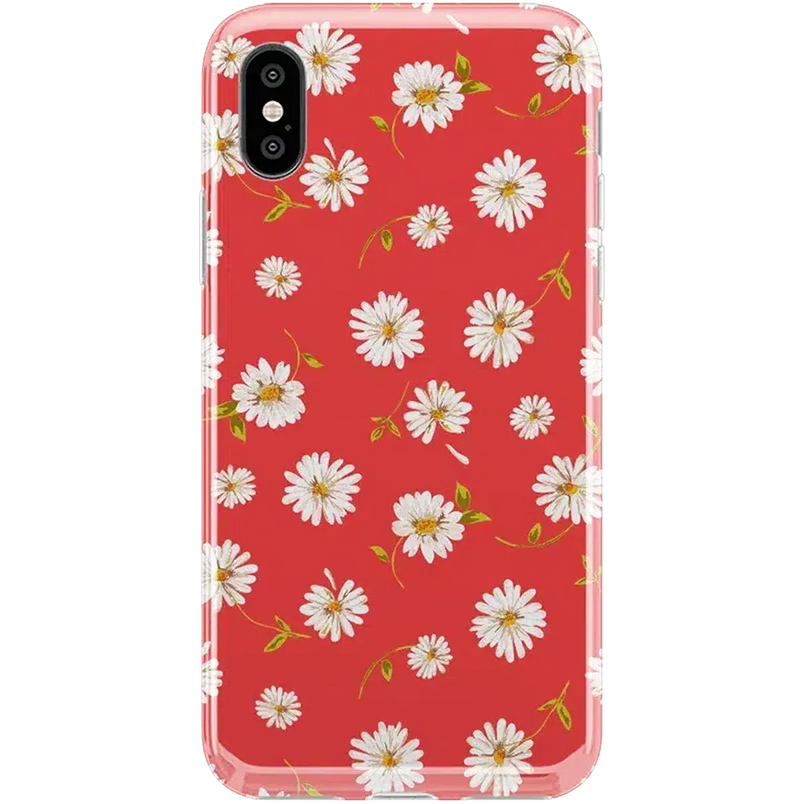 Daisy Daydream | Red Coral Floral Case iPhone Case get.casely Classic iPhone XS Max 