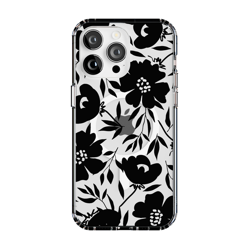 Dark Fantasy | Contrast Floral Case iPhone Case get.casely Clear + MagSafe® iPhone 15 Pro Max 