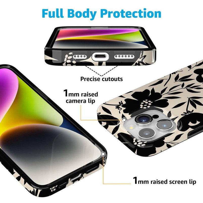 Dark Fantasy | Contrast Floral Case iPhone Case get.casely 