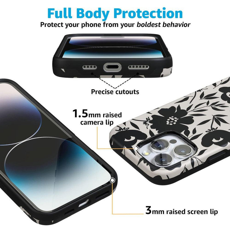 Dark Fantasy | Contrast Floral Case iPhone Case get.casely 