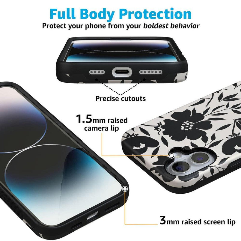 Dark Fantasy | Contrast Floral Case iPhone Case get.casely 