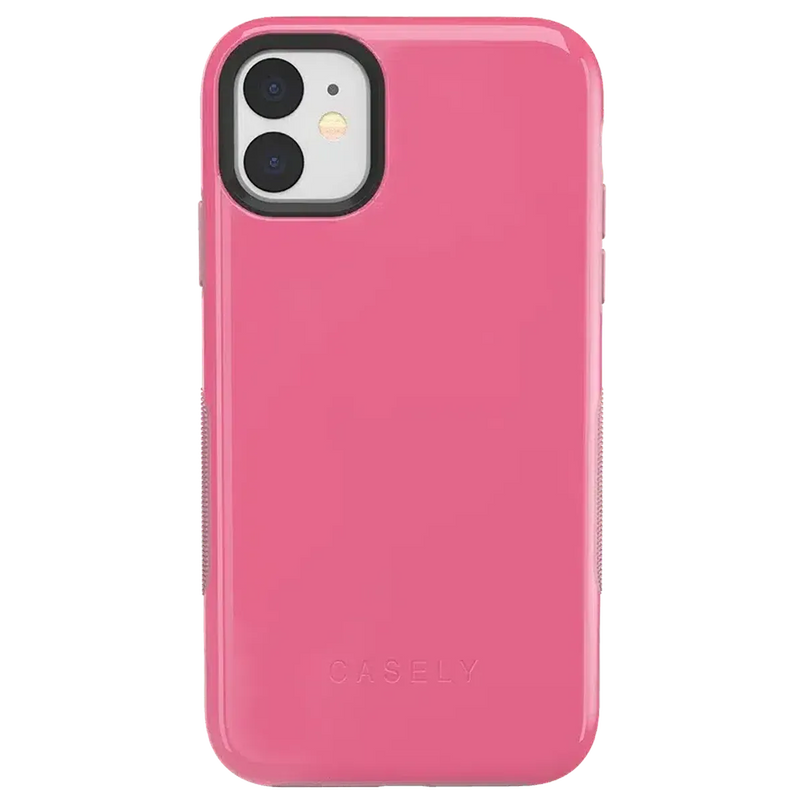 Dark Pink on Pink | Ultra-Protective Bold Case iPhone Case get.casely Bold iPhone 11 