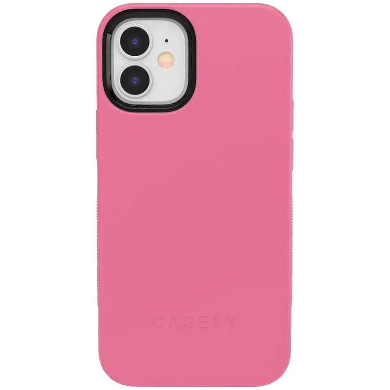 Dark Pink on Pink | Ultra-Protective Bold Case iPhone Case get.casely Bold iPhone 12 Mini 
