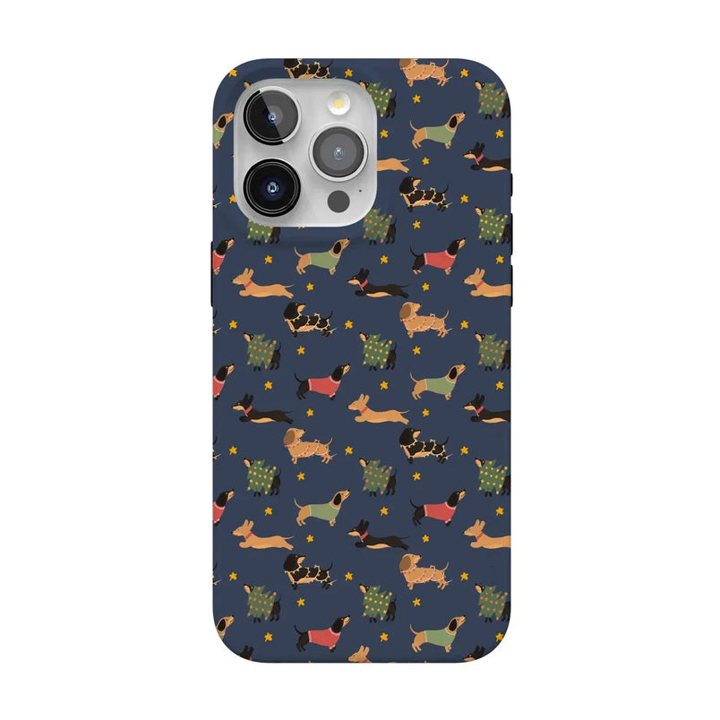 Dashing Doxies | Dachshund Dog Case Phone Case Casetry Classic + MagSafe® iPhone 15 Pro Max 