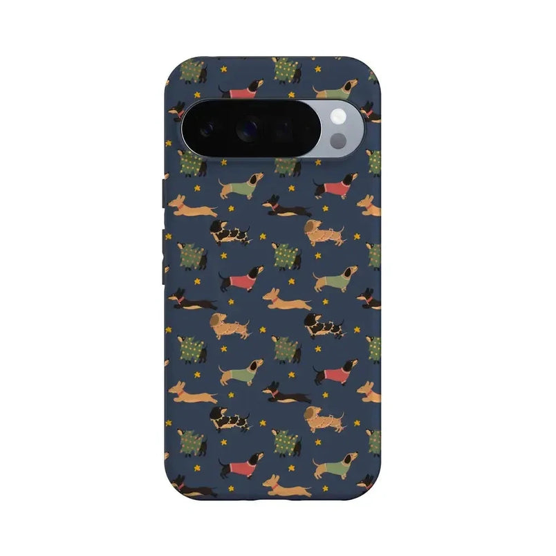 Dashing Doxies | Dachshund Dog Case Phone Case Casetry Essential + MagSafe® Google Pixel 10 Pro XL 