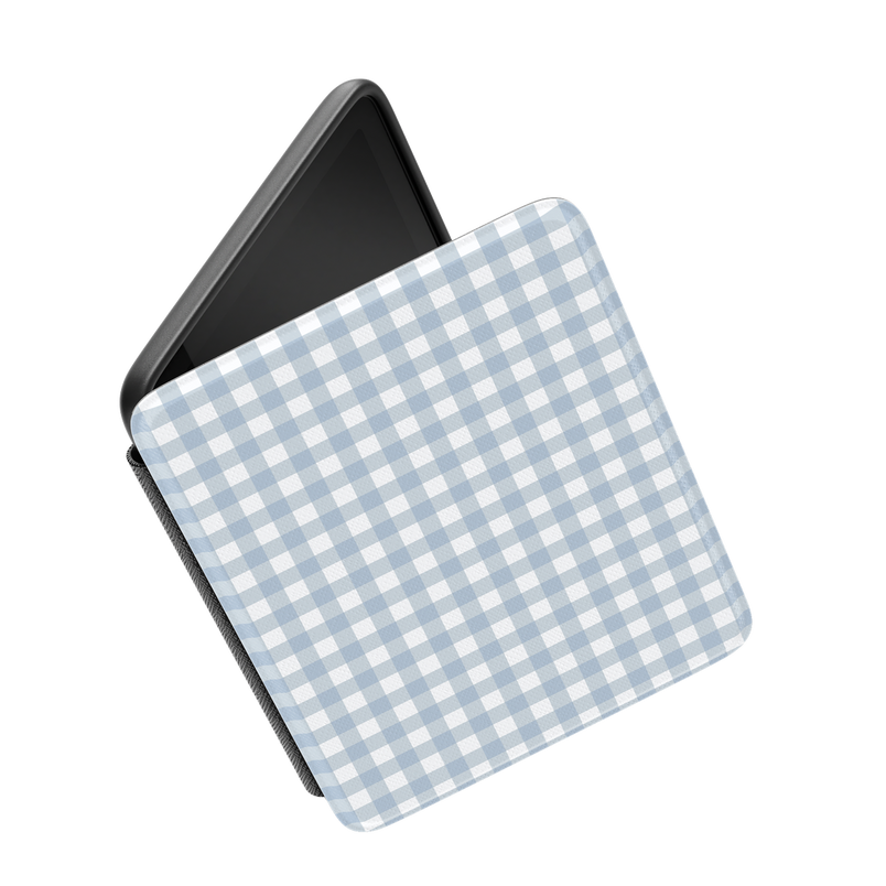Pastel Picnic | Blue Gingham Kindle Case