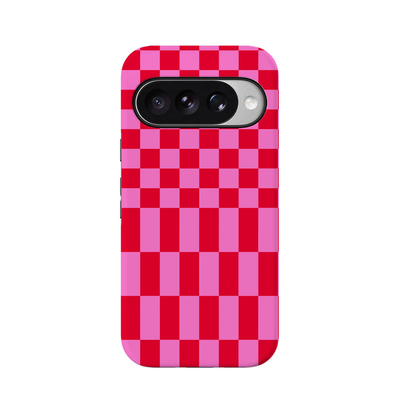 Vibe Check | Pink Checkerboard Case
