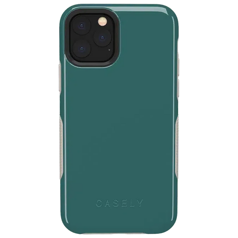 Deep Teal on Nude | Ultra-Protective Bold Case iPhone Case get.casely Bold iPhone 11 Pro Max 