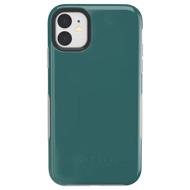 Deep Teal on Nude | Ultra-Protective Bold Case iPhone Case get.casely Bold iPhone 11 