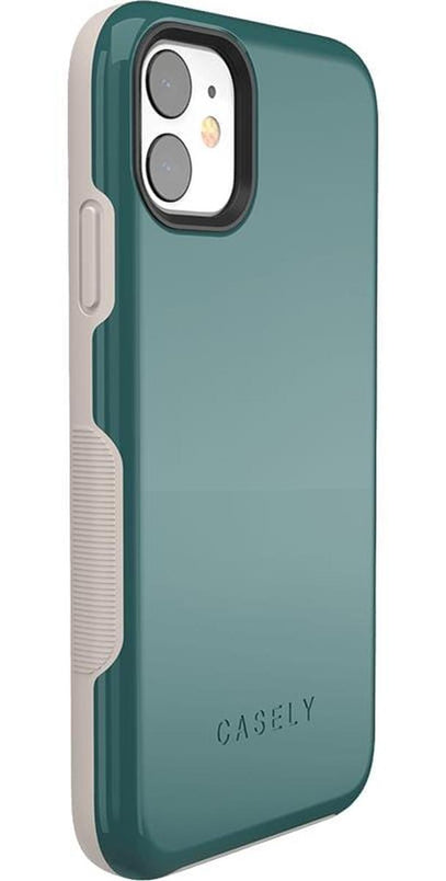 Deep Teal on Nude | Ultra-Protective Bold Case iPhone Case get.casely 