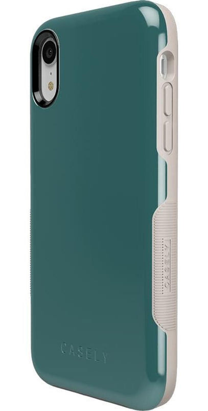 Deep Teal on Nude | Ultra-Protective Bold Case iPhone Case get.casely 