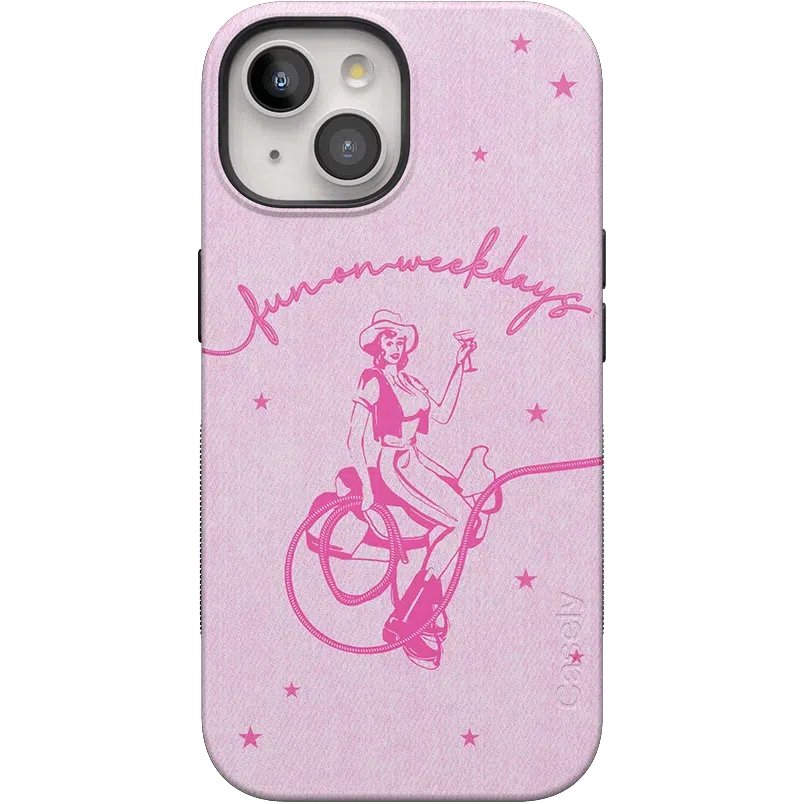 Denim Cowgirl | Fun on Weekdays Case iPhone Case get.casely Bold + MagSafe® iPhone 15