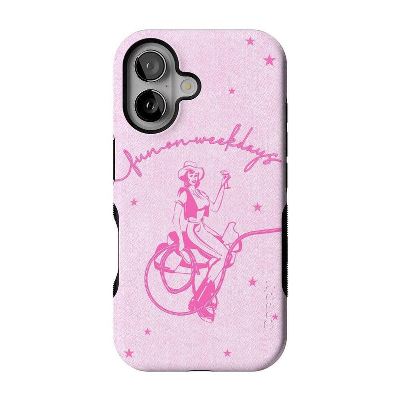 Denim Cowgirl | Fun on Weekdays Case iPhone Case get.casely Bold + MagSafe® iPhone 16 Plus