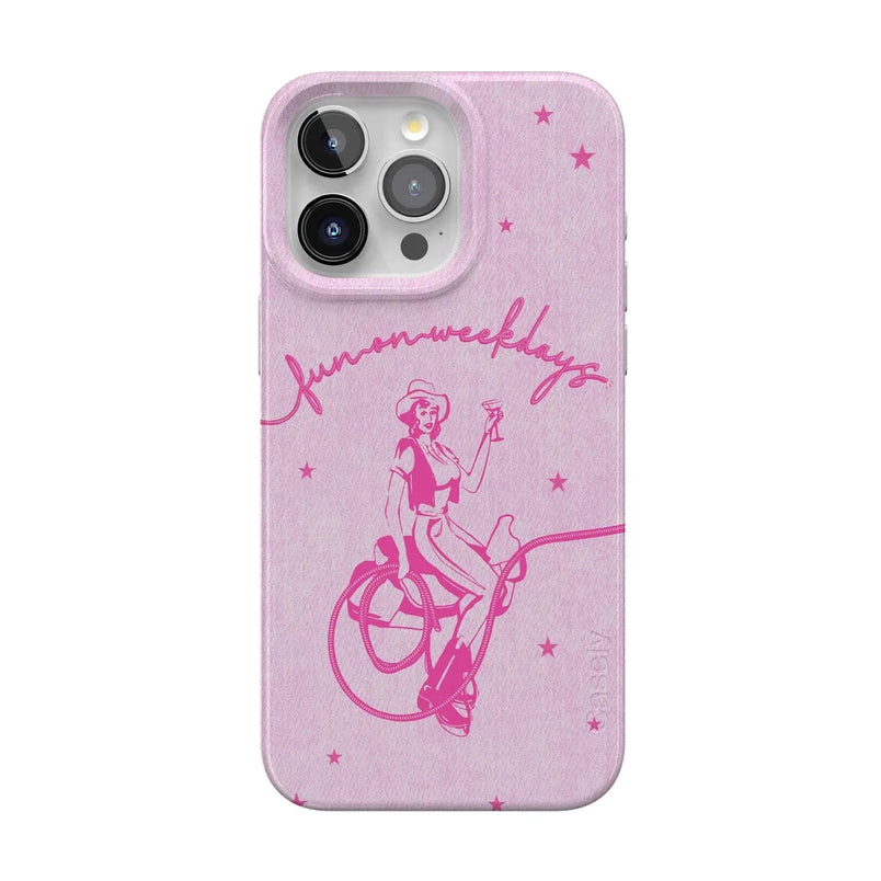 Denim Cowgirl | Fun on Weekdays Case iPhone Case get.casely Classic + MagSafe® iPhone 15 Pro Max 