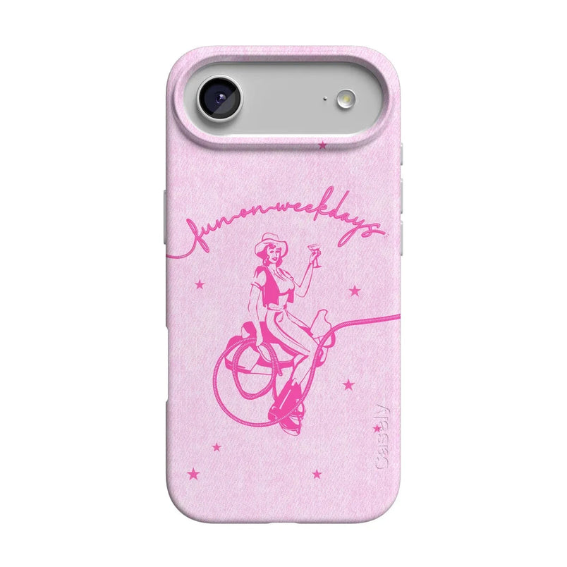 Denim Cowgirl | Fun on Weekdays Case iPhone Case get.casely Classic + MagSafe® iPhone 17 Air 