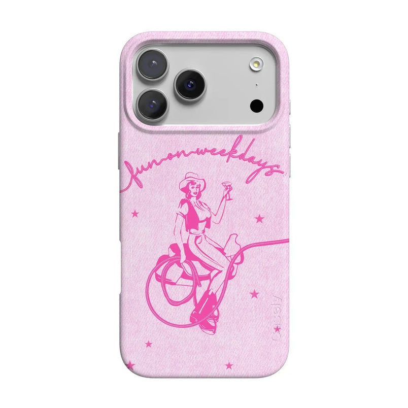 Denim Cowgirl | Fun on Weekdays Case iPhone Case get.casely Classic + MagSafe® iPhone 17 Pro Max 