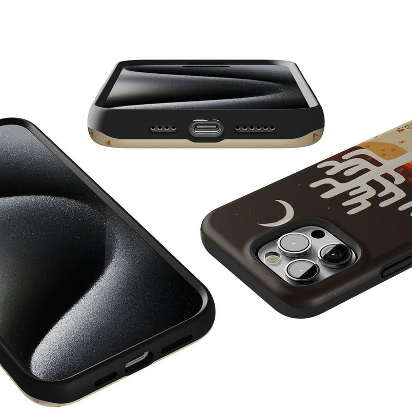 Desert Nights | Cactus Colorblock Case iPhone Case get.casely 