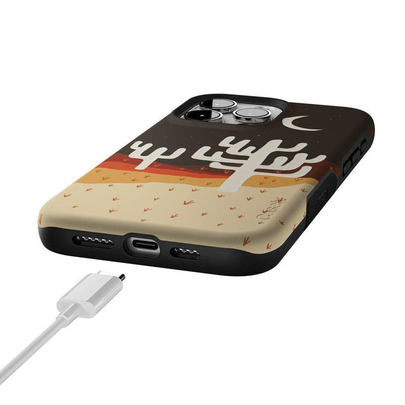 Desert Nights | Cactus Colorblock Case iPhone Case get.casely 