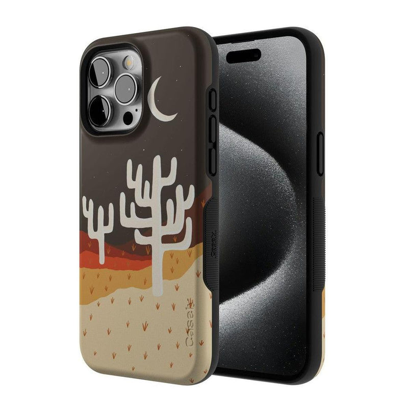 Desert Nights | Cactus Colorblock Case iPhone Case get.casely 