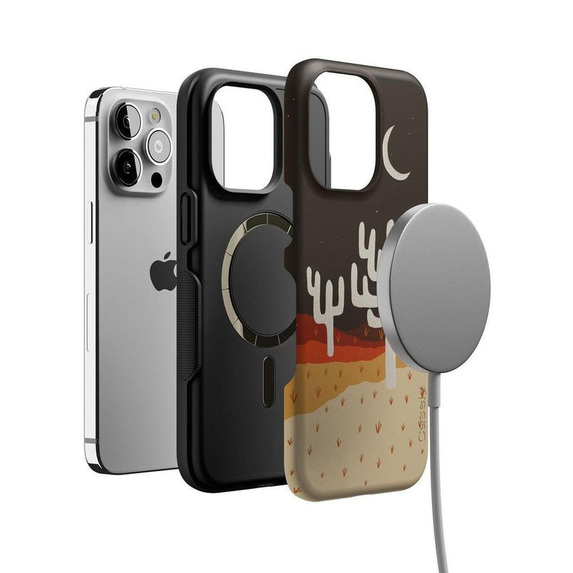 Desert Nights | Cactus Colorblock Case iPhone Case get.casely 
