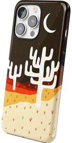 Desert Nights | Cactus Colorblock Case iPhone Case get.casely 