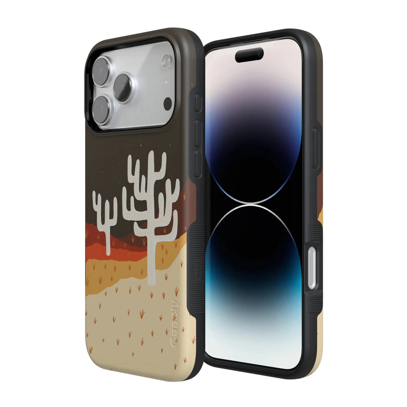 Desert Nights | Cactus Colorblock Case iPhone Case get.casely 