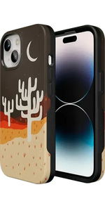 Desert Nights | Cactus Colorblock Case iPhone Case get.casely 