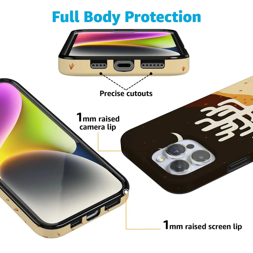 Desert Nights | Cactus Colorblock Case iPhone Case get.casely 