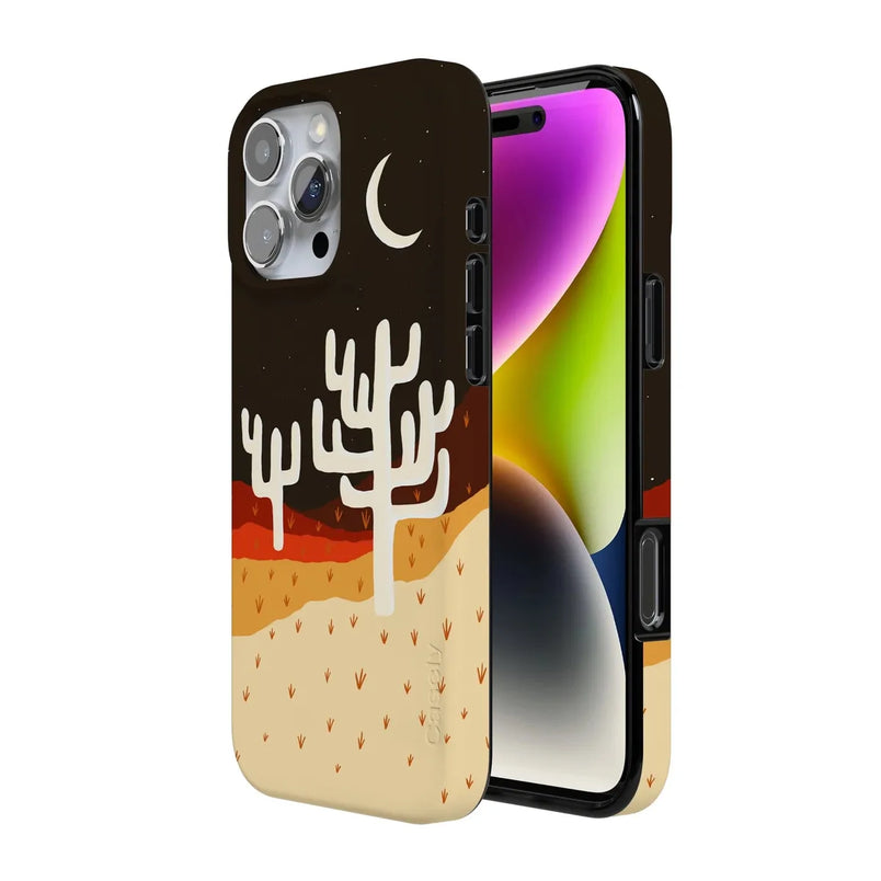 Desert Nights | Cactus Colorblock Case iPhone Case get.casely 