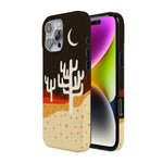 Desert Nights | Cactus Colorblock Case iPhone Case get.casely 
